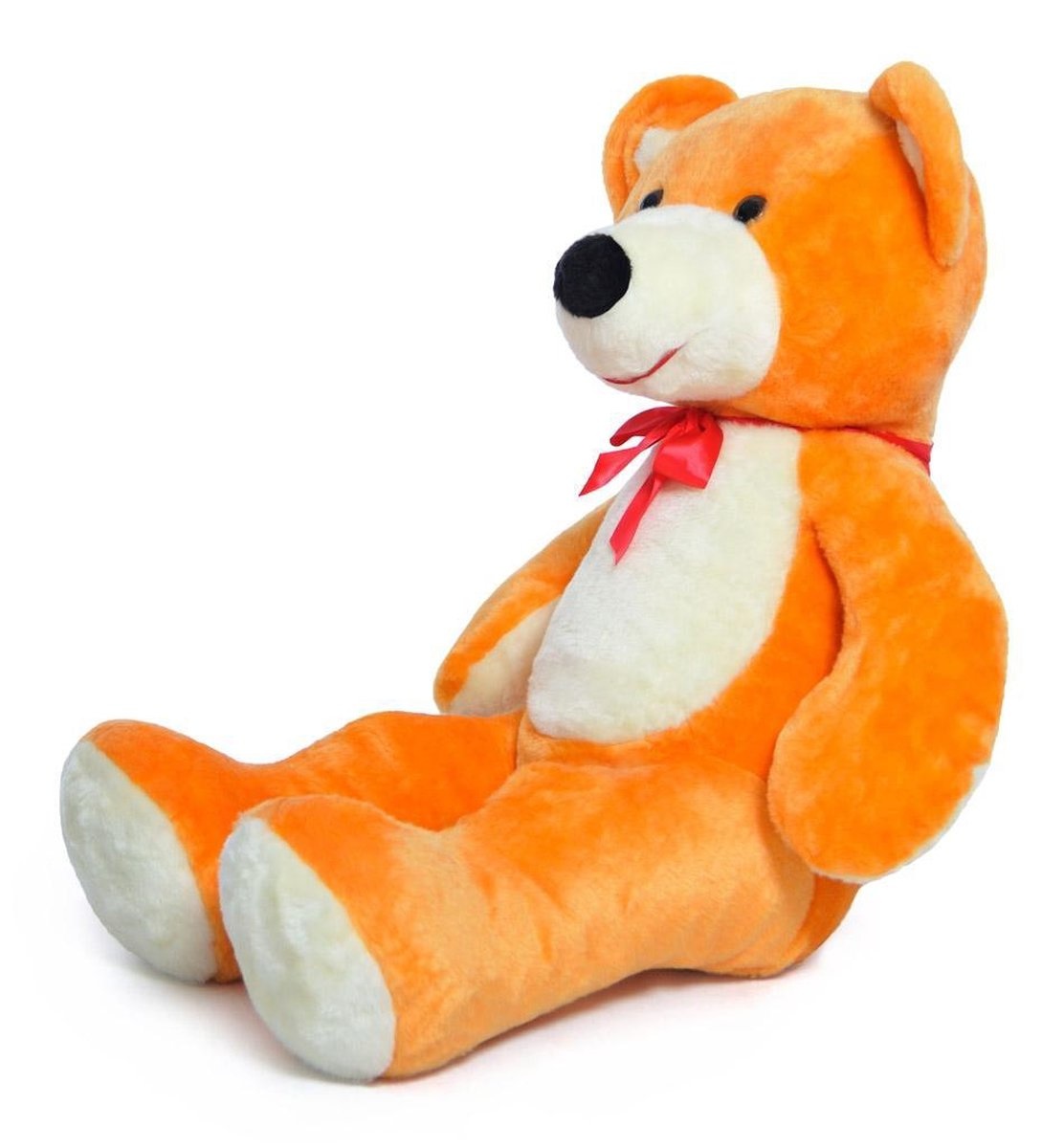 Grote knuffelbeer oranje 105 cm XL