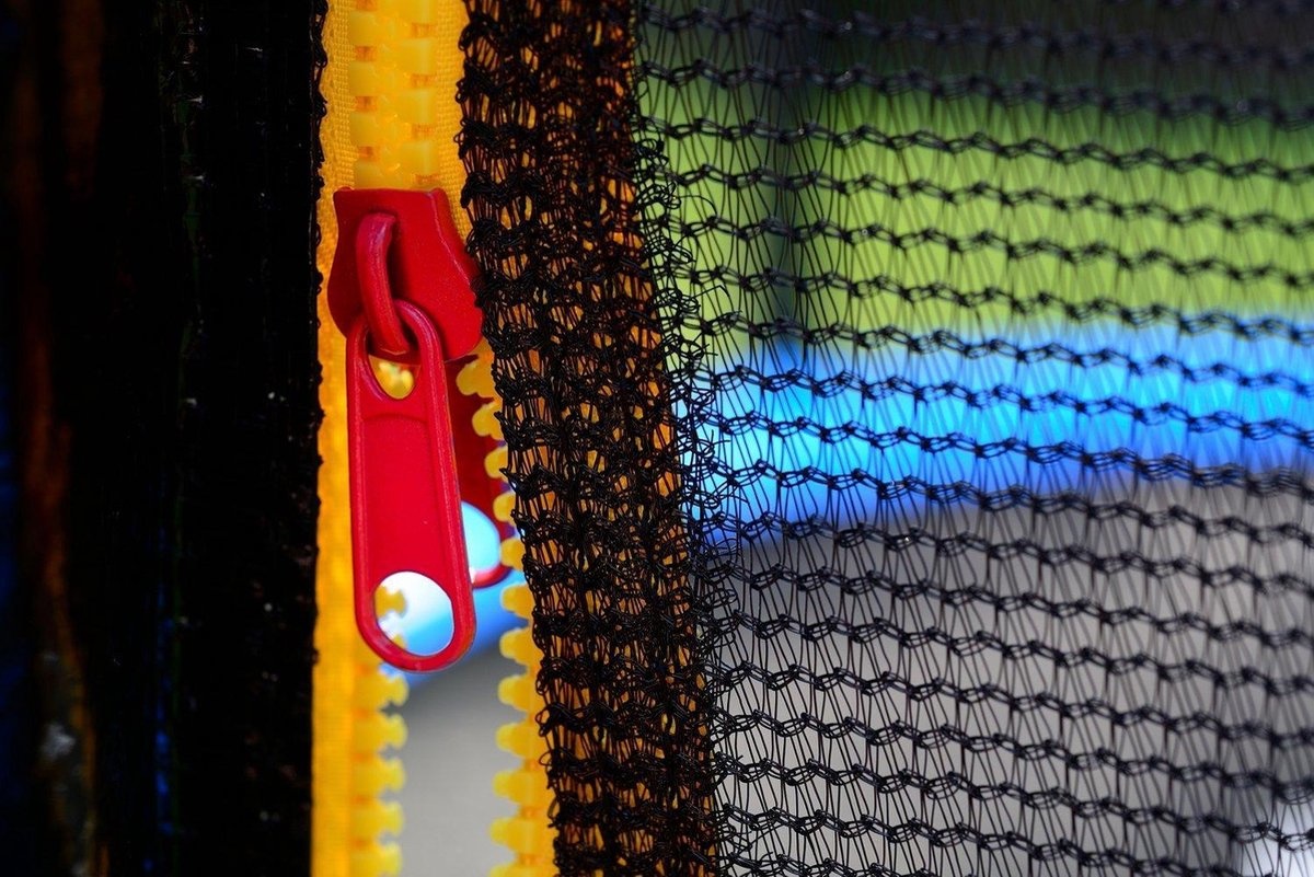 Trampoline - blauw - 374 cm - met net en ladder - tot 150 KG