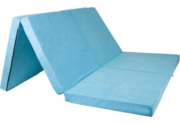 Opvouwbaar 2 persoons matras - Wasbare hoes - 195cm x 120cm x 7cm - Blauw