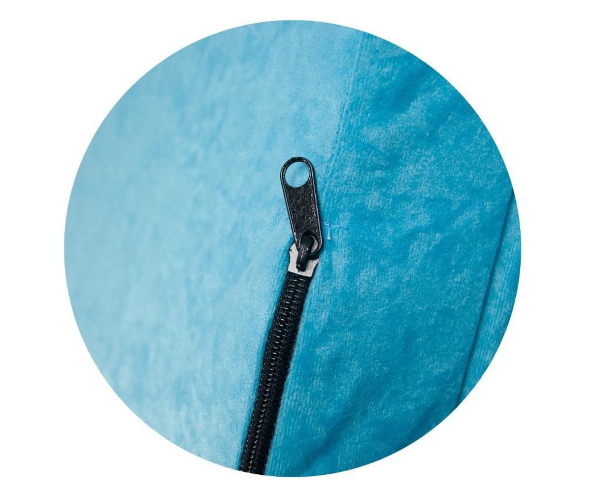 Opvouwbaar 2 persoons matras - Wasbare hoes - 195cm x 120cm x 7cm - Blauw