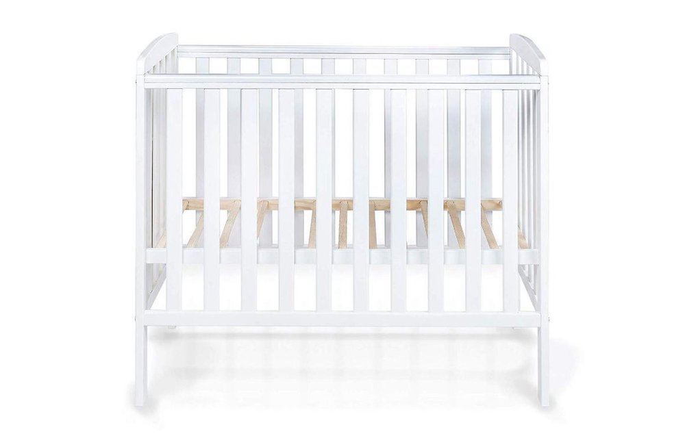Babybed 100x50 cm - ledikant - wit - hoogte verstelbaar - lattenbodem