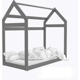 Houten bed - Huisbed - Huis bed - kinderbed - 160x80 - Grijs