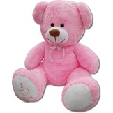 Grote roze knuffelbeer teddybeer I Love You 160cm