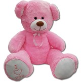 Grote roze knuffelbeer teddybeer I Love You 160cm