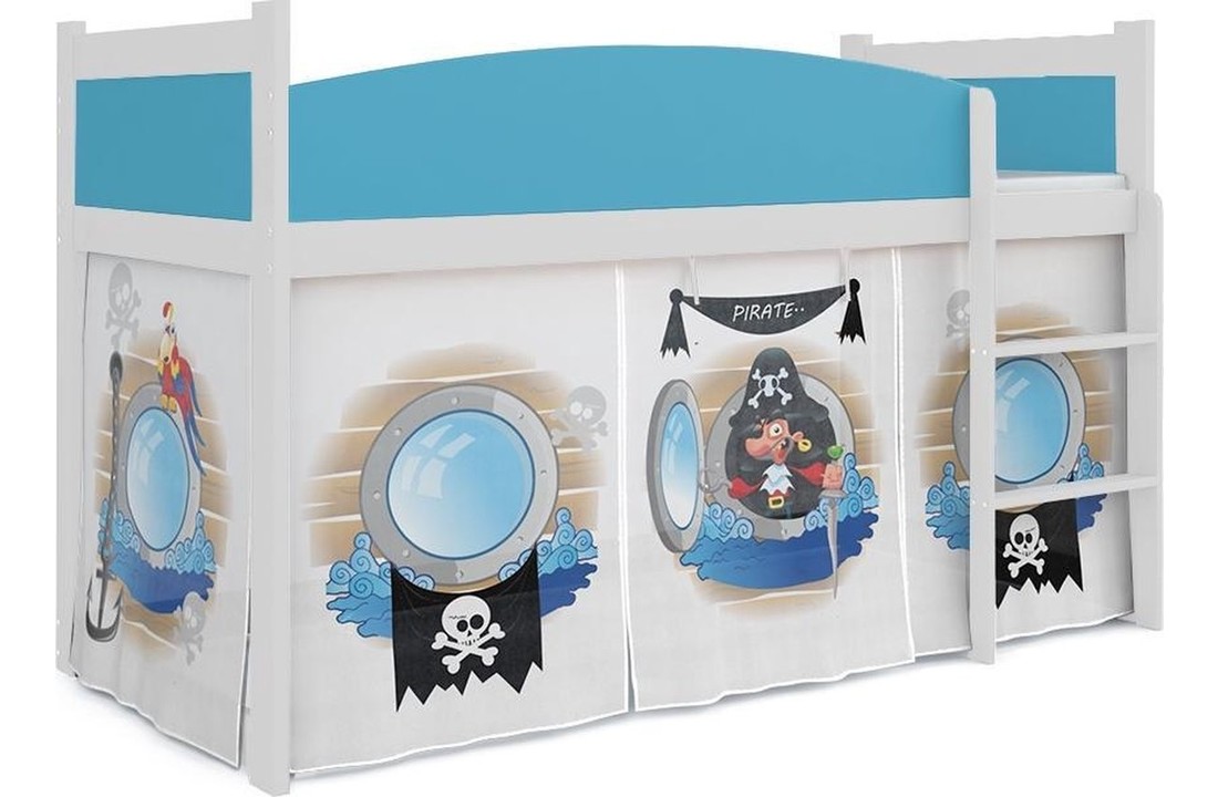 Hoogslaper kind 180x80cm piratenschip met matras