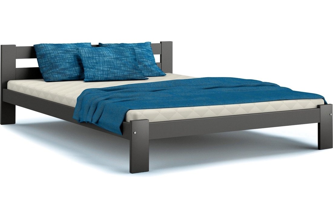 Houten bed 2 persoons 140x200cm inclusief dubbelzijdig matras