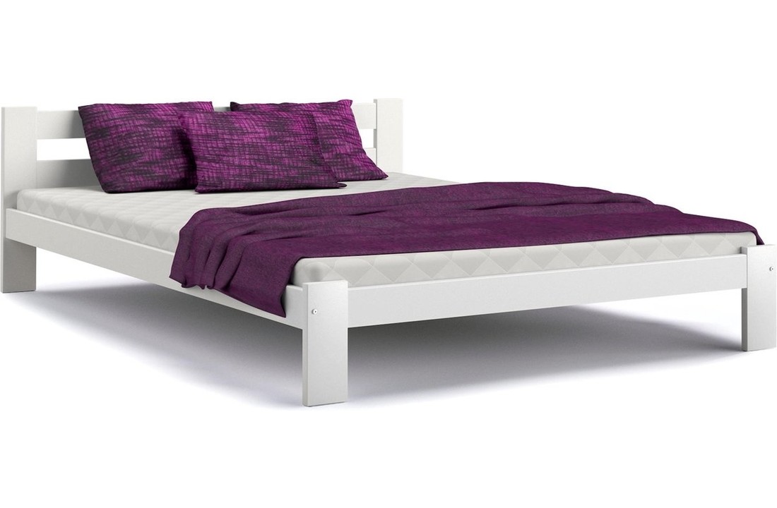 Houten bed 2 persoons 140x200cm inclusief dubbelzijdig matras