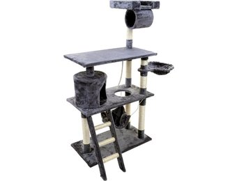 Krabpaal kattenboom XXL 140 x 105 x 49 cm grijs