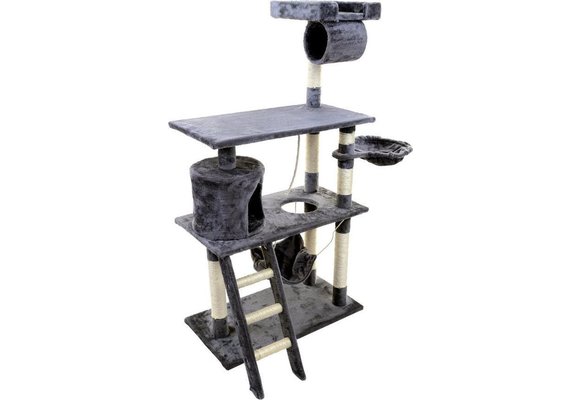 Krabpaal kattenboom XXL 140 x 105 x 49 cm grijs