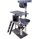 Krabpaal kattenboom XXL 140 x 105 x 49 cm grijs