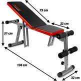 Sportbank - opklapbaar - multifunctioneel - volledig instelbaar