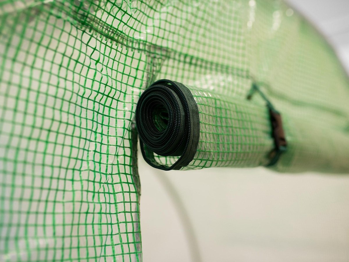 Tuinkas groen van PE-folie en metaal 200x300 cm hobbykas 6m2 oppervlakte