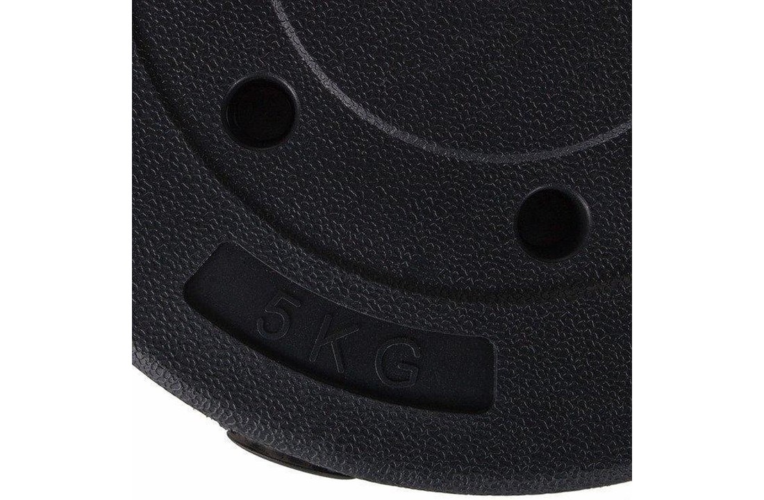 Halter gewicht - 1x 5 kg - halterstang diameter 29 mm – zwart