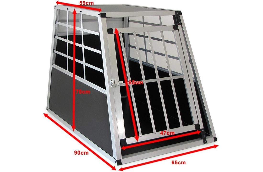 Autobench - Hondenbench - 90 x 70 x 65 cm - maat XXL - aluminium