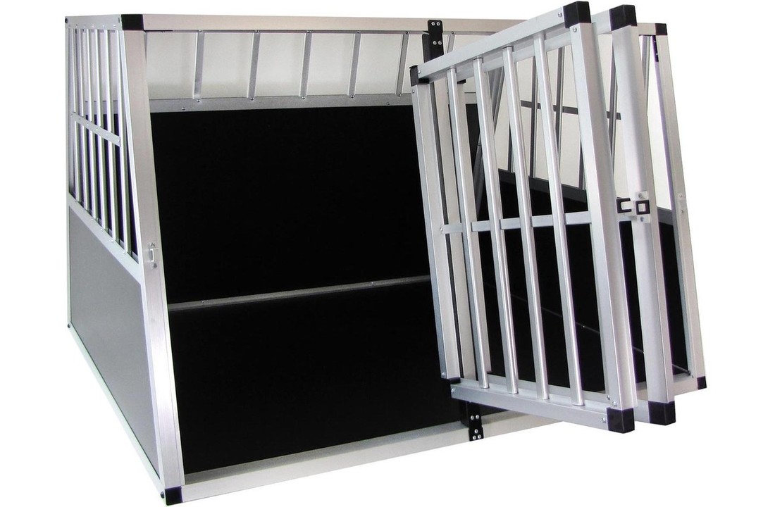 Autobench - Hondenbench - 91 x 104 x 69 cm - XXL - aluminium - 2 deuren