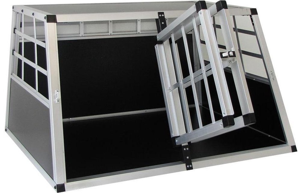 Autobench - Hondenbench - 89 x 69 x 50 cm - maat XL - dubbele deur - aluminium