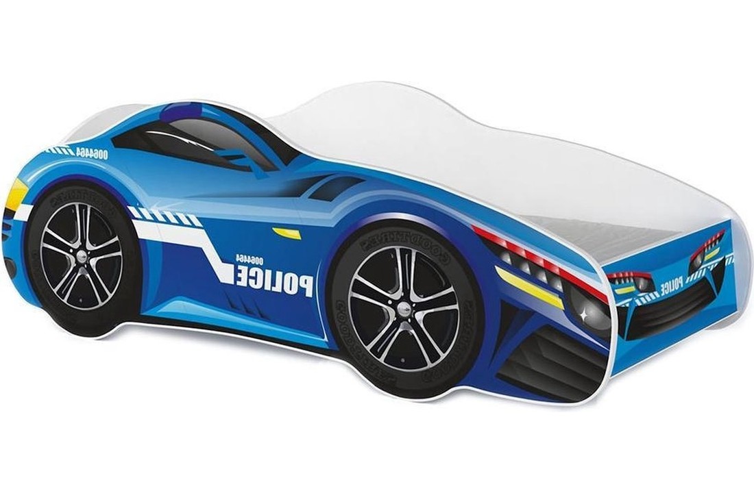 Kinder bed - auto bed - 156 x 72cm - blauw