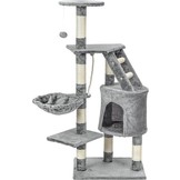 Krabpaal kattenboom XXL 117 x 79 x 50 cm grijs