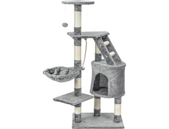 Krabpaal kattenboom XXL 117 x 79 x 50 cm grijs