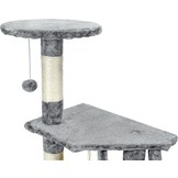 Krabpaal kattenboom XXL 117 x 79 x 50 cm grijs