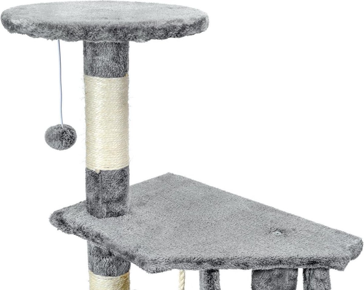 Krabpaal kattenboom XXL 117 x 79 x 50 cm grijs