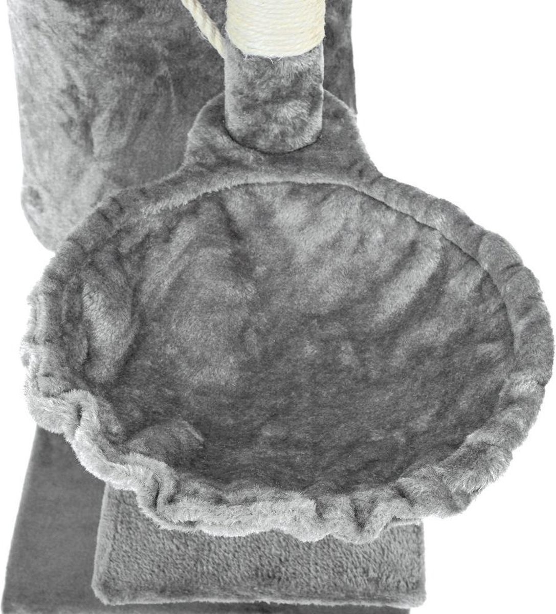 Krabpaal kattenboom XXL 117 x 79 x 50 cm grijs