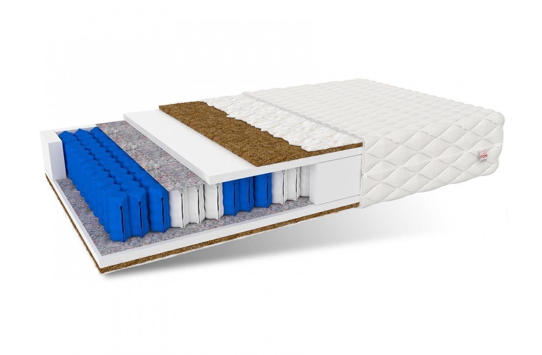 7 Zone Pocketvering Matras 140x200 x 20 cm kokosnoot ergonomisch