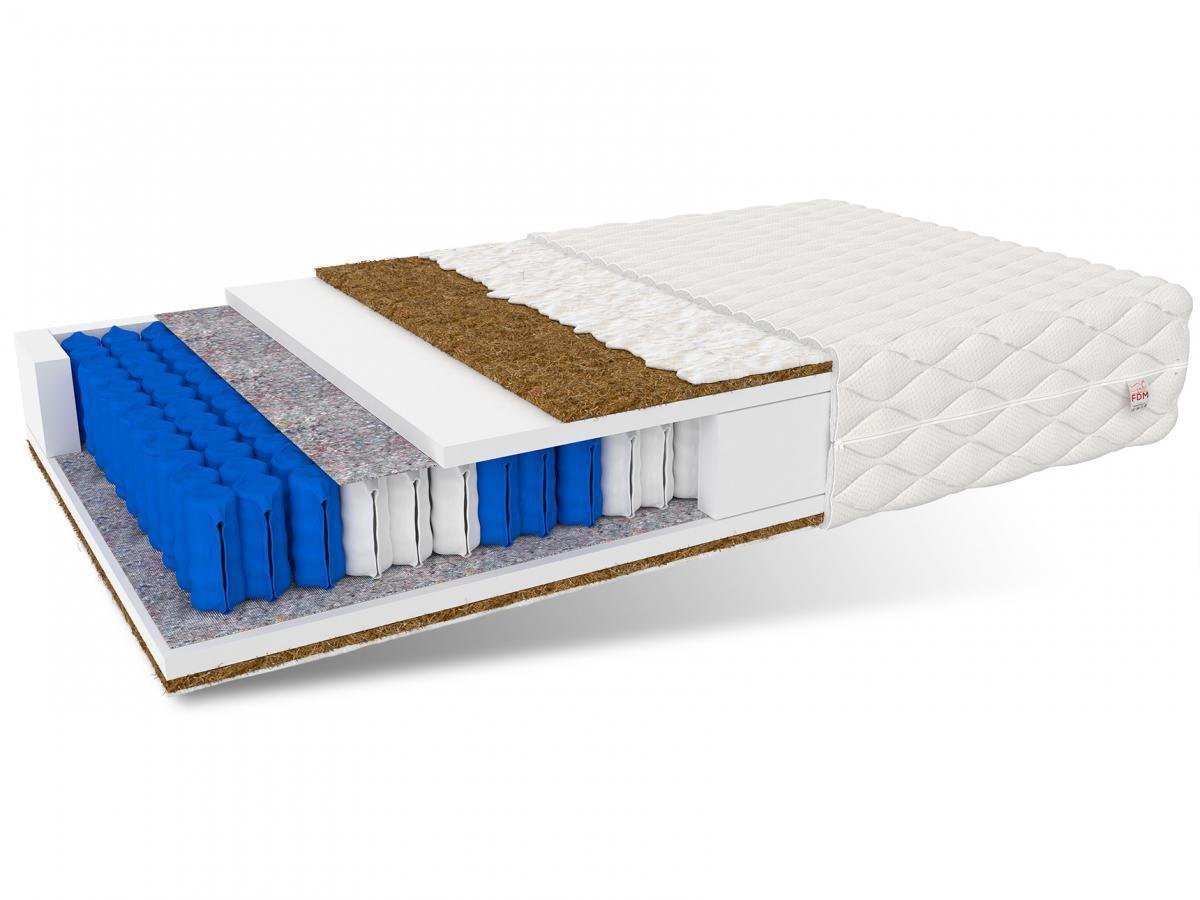 7 Zone Pocketvering Matras 140x200 x 20 cm kokosnoot ergonomisch