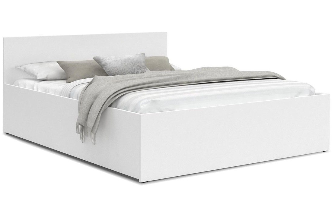 2 persoons bed 140x200 cm wit zonder matras opklapbare bodem Vikingchoice.nl