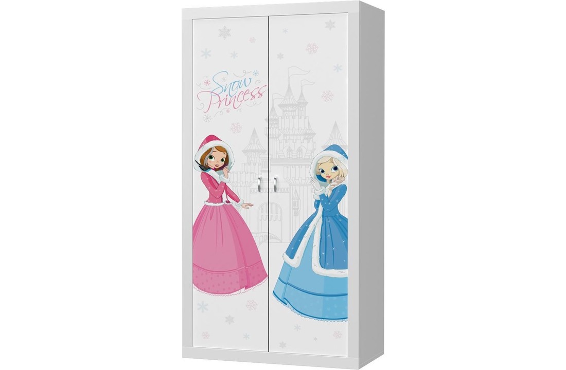 Kinder kledingkast Frozen prinses 90x190x40 cm - wit - 2 deuren