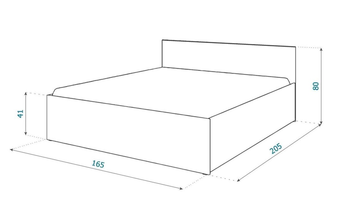 Houten bed 2 persoons 160x200cm wit
