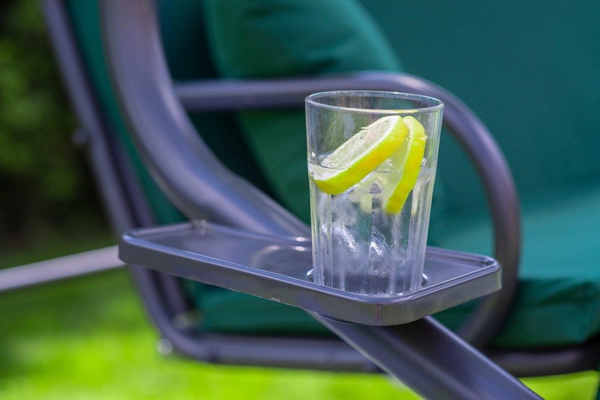 Tuinschommel de luxe - 3 personen - groen - 202 cm breed