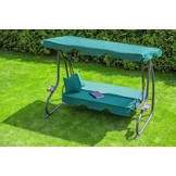 Tuinschommel de luxe - 3 personen - groen - 202 cm breed