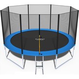 Trampoline - 404 cm - met net & ladder - tot 150 kg