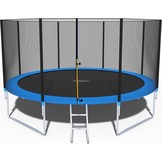 Trampoline - 374 cm - met net & ladder - blauw