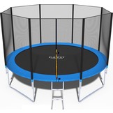 Trampoline - 374 cm - met net & ladder - blauw