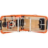 Aluminium massagetafel - 3 segmenten - oranje zwart - 212 cm