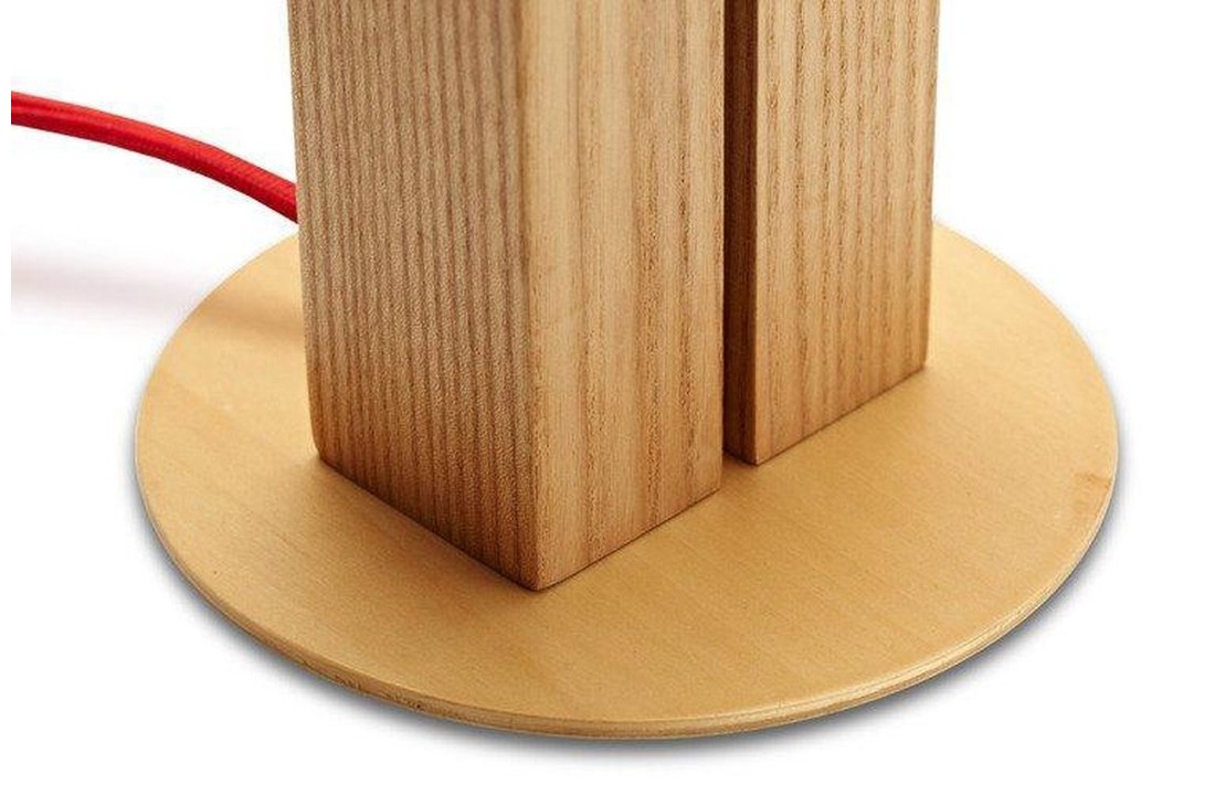 Houten tafellamp - designer - hout kleur - mens-vorm