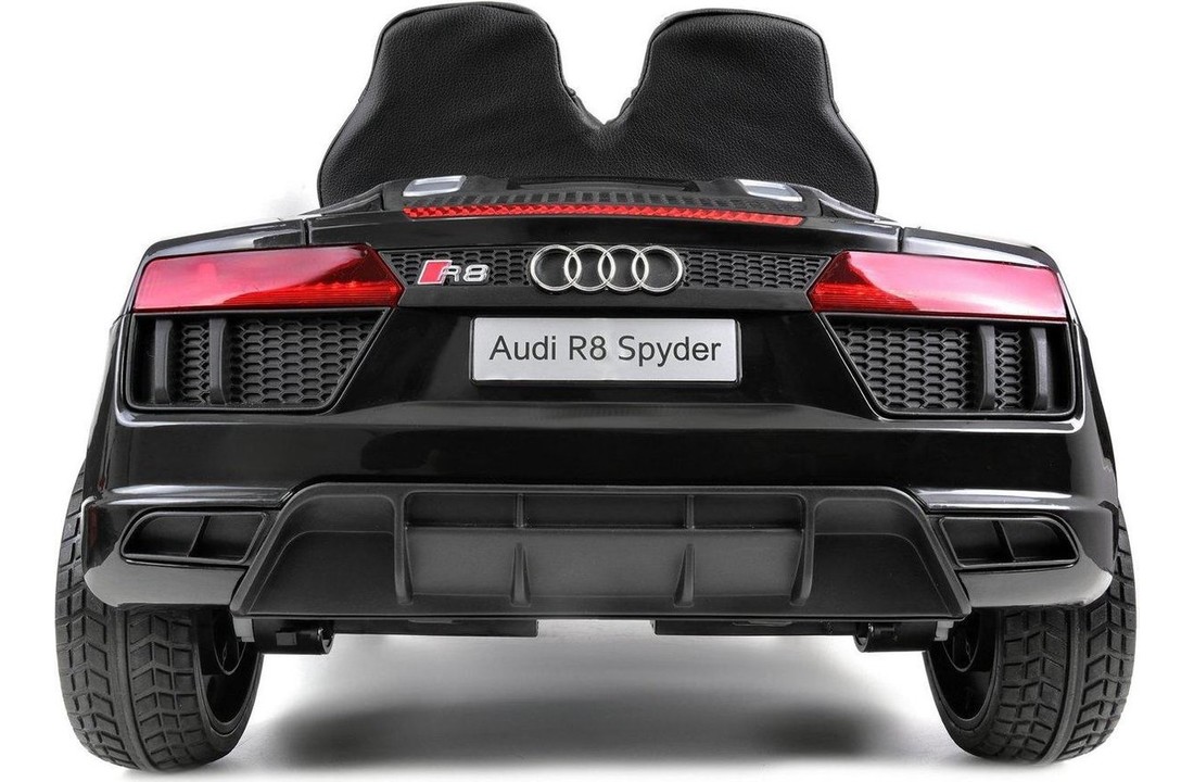 Audi R8 Spyder - kinderwagen - zwart - elektrisch bestuurbaar - 3,6 km/u
