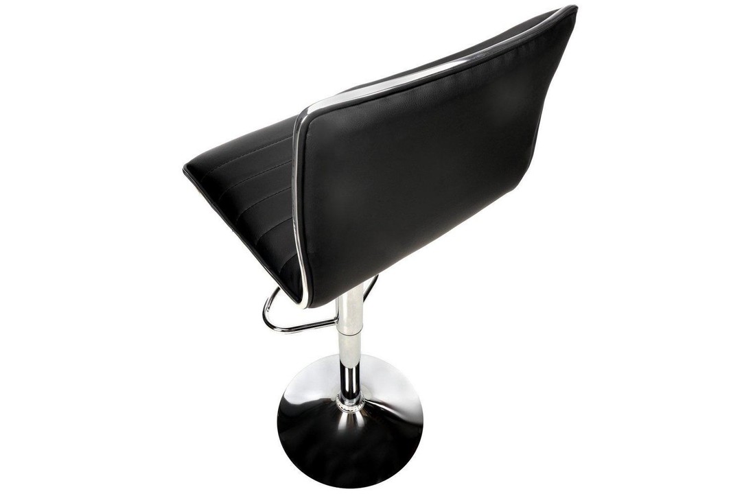 Barkruk - designer - zwart ECO-leer - verstelbaar