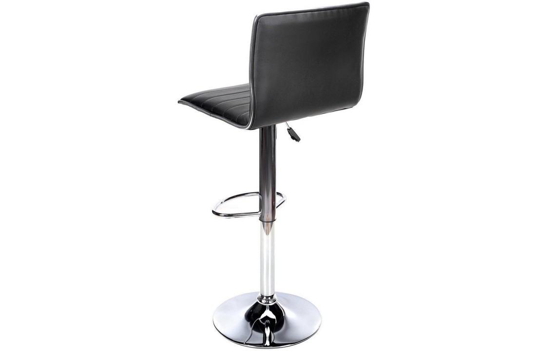 Barkruk - designer - zwart ECO-leer - verstelbaar