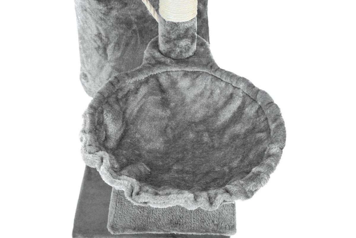 Krabpaal & speelhuis - katten - grijs - 117,5 cm hoog