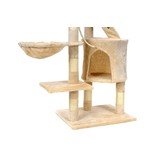 Krabpaal & speelhuis - katten - beige - 117,5 cm hoog