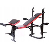 Sportbank - multifunctioneel volledig instelbaar voor gewichten zwart & rood