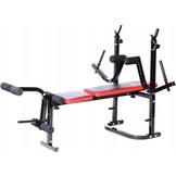 Sportbank - multifunctioneel volledig instelbaar voor gewichten zwart & rood