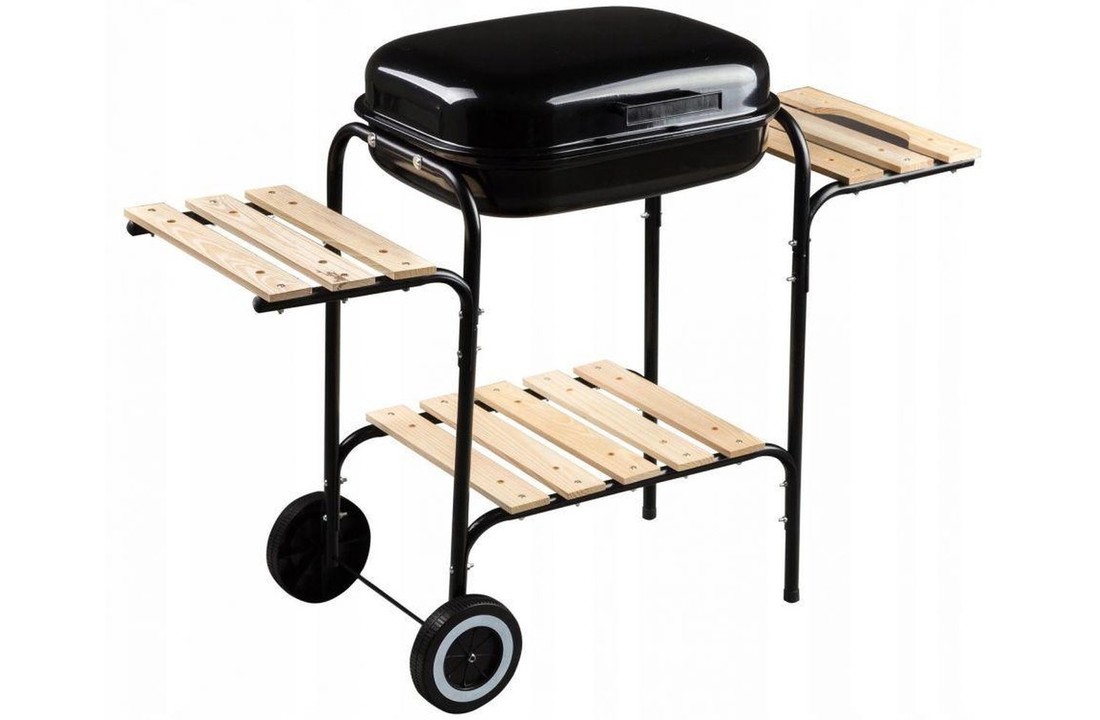 Barbecue - BBQ - met 2 werkplateaus - verrijdbaar
