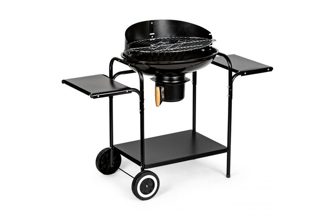 Barbecue - BBQ - met 2 werkplateaus - met houtskool opvanger