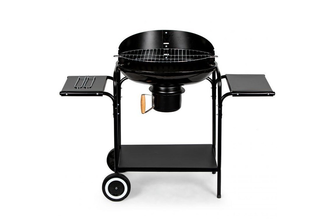 Barbecue - BBQ - met 2 werkplateaus - met houtskool opvanger