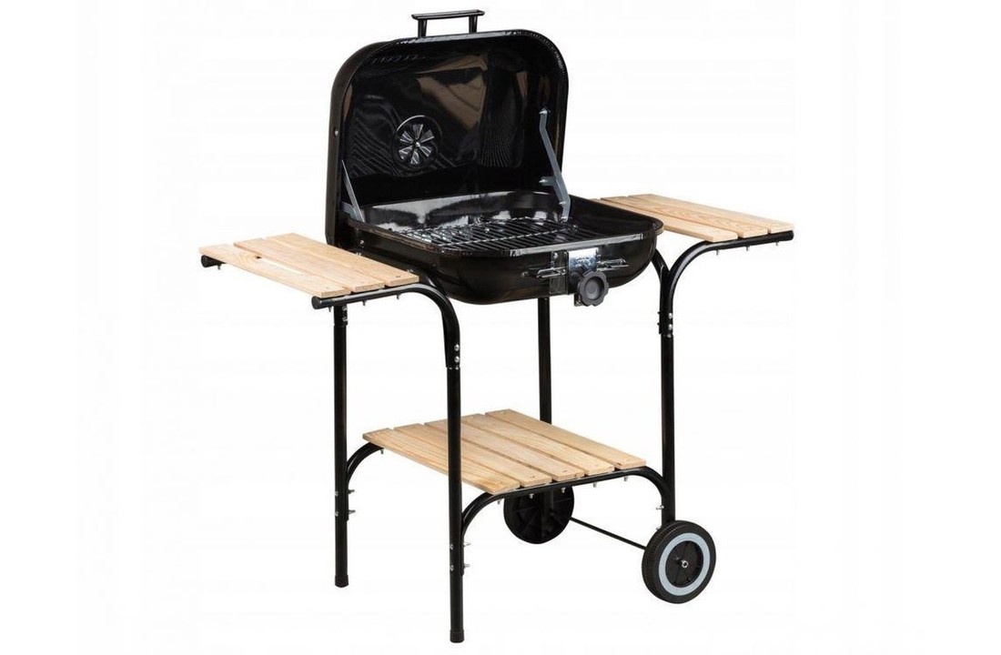 Barbecue - BBQ - met 2 werkplateaus - verstelbaar rooster