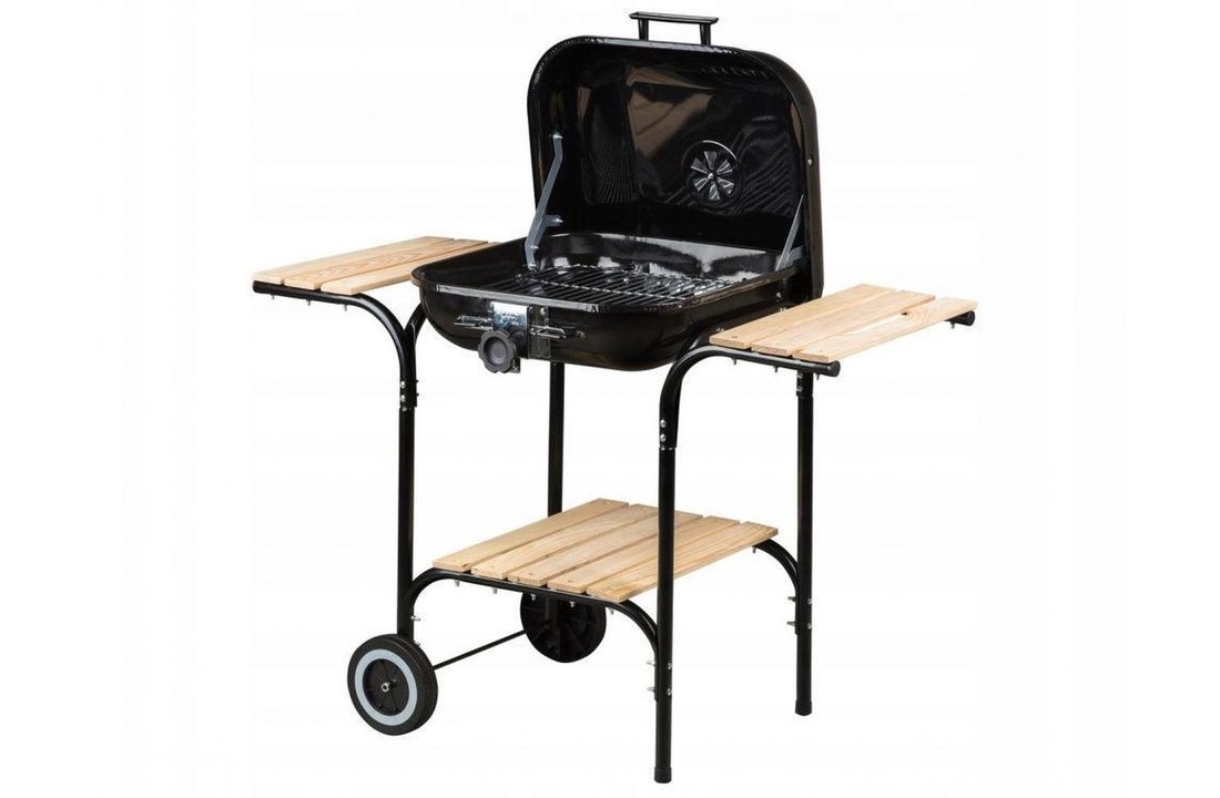 Barbecue - BBQ - met 2 werkplateaus - verstelbaar rooster